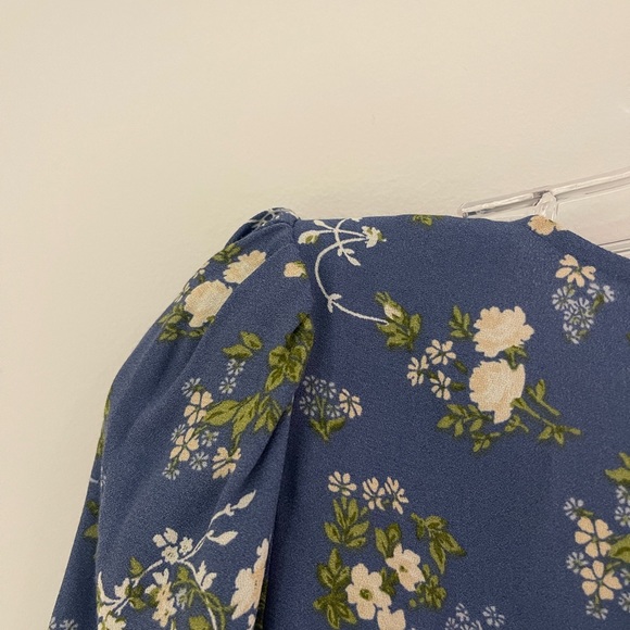 Reformation Nell Corset Top, XS, Blue Floral - Picture 12 of 13